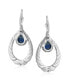 Фото #2 товара Sterling Silver and Genuine Gemstone Pear Shape Lever Back Earrings