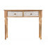 Hall Table with 2 Drawers White Brown Mango wood 98 x 77 x 42 cm Stripes