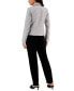 Фото #2 товара Women's Plaid Five-Button Pantsuit, Regular and Petite Sizes