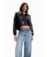 ფოტო #4 პროდუქტის Women's Double-waistband balloon jeans