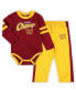 ფოტო #1 პროდუქტის Infant Boys and Girls Burgundy, Black Washington Commanders Little Kicker Long Sleeve Bodysuit and Pants Set