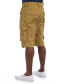 ფოტო #20 პროდუქტის Men's Belted Double Pocket Cargo Shorts