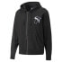 Фото #5 товара Puma Full Zip Logo Hoodie Mens Black Casual Athletic Outerwear 532416-01