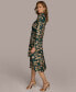 ფოტო #3 პროდუქტის Women's Printed Twist-Front Shirtdress