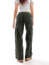 Фото #7 товара Superdry Low rise wide leg cargo pants in surplus goods olive green