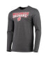 Men's Red and Heathered Charcoal Wisconsin Badgers Meter Long Sleeve T-shirt and Pants Sleep Set