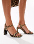 Фото #1 товара Stradivarius heeled sandal in leopard