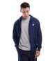 New Balance sport essentials logo french terry full zip in blue