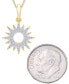 ფოტო #5 პროდუქტის Diamond Sun Pendant Necklace (1/10 ct. t.w.) in 14k Gold Created for Macy's (Also available in Black Diamond)