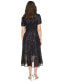 Фото #2 товара Women's Sequined Stripe Flounce Dress