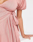 Фото #3 товара ASOS DESIGN Maternity puff sleeve wrap maxi dress in rose