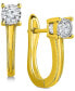 ფოტო #1 პროდუქტის Diamond Leverback Hoop Earrings (1/2 ct. t.w.) in 10k White Gold