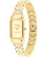 ფოტო #2 პროდუქტის Women's Cadie Rainbow Gold-Tone Stainless Steel Bangle Bracelet Watch 17.5mm x 28.5mm