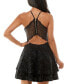 ფოტო #2 პროდუქტის Juniors' Lace-Back Fit & Flare Dress