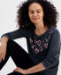 Women's Holiday Lane Candy Cane Twist Long-Sleeve Top, Created for Macy's