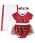 ფოტო #1 პროდუქტის Infant Boys and Girls Cardinal, White Arizona Cardinals Tailgate Tutu Game Day Costume Set