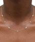 Фото #2 товара Macy's cultured Freshwater Pearl (3mm) Station 17" Collar Necklace in 14k Gold-Plated Sterling Silver