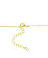 Фото #2 товара And Now This multi Channel Color Stone Drop Necklace, Gold Plate 16"+2" extender
