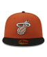 Men's Rust, Black Miami Heat Two-Tone 59FIFTY Fitted Hat