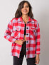 Фото #5 товара Женская теплая рубашка в клетку с карманами розовая Factory Price