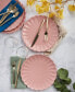 Pink Scalloped Dinner Plates, Set of 4
