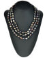 ფოტო #2 პროდუქტის Baroque Cultured Freshwater Pearl (8-9mm) Triple Row 16"-18" Collar Necklace (Also in Black Baroque Cultured Freshwater Pearl)