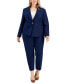 Plus Size Stretch Crepe One-Button Pantsuit