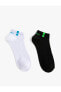 Spor Çorap Seti 2'li Slogan Desenli