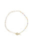 18K Gold Plated Freshwater Pearls with Rainbow Beads - Jennie Necklace 17" For Women