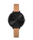 ფოტო #1 პროდუქტის Women's Rosalux Black Sensation Light Brown Leather Watch 30mm