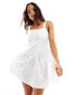 Фото #4 товара ASOS DESIGN corset bodice mini sundress with lace trims in white