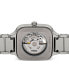ფოტო #2 პროდუქტის Unisex Swiss Automatic True Square Gray Ceramic Bracelet Watch 38mm