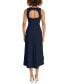 ფოტო #2 პროდუქტის Women's V-Neck Back-Cutout High-Low Dress