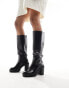 River Island knee high boot in black