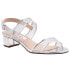 Nina Ganice Metallic Open Toe Wedding Womens Silver Dress Sandals GANICE-SIL