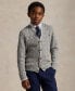 Big Boys Cable-Knit Cotton V-Neck Cardigan Sweater