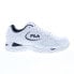 Фото #1 товара Fila Tri Runner 1CM00882-125 Mens White Leather Athletic Running Shoes 9.5