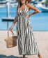 Women's Geo Print Halter Maxi Beach Dress
