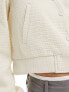 Фото #3 товара Vila textured cropped bomber jacket in cream