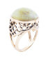 Фото #1 товара Flora Bronze and Genuine Canadian Jade Ring