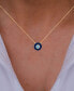 ფოტო #2 პროდუქტის Cubic Zirconia & Enamel Evil Eye Pendant Necklace in 14k Gold-Plated Sterling Silver, 16" + 1" extender