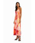 Women's Out-of-focus midi slip dress