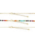 Фото #2 товара Unwritten multi Color Crystal Acrylic Bead Layered 3 Piece Necklace Set