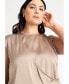 Plus Size Overlap Front Blouse