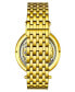 ფოტო #2 პროდუქტის Men's Gold-Tone Stainless Steel Link Bracelet 46mm