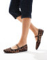 Stradivarius ballet shoe in leopard print