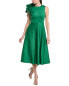 Фото #1 товара Badgley Mischka Scuba Midi Dress Women's Green 0