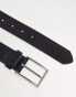 Фото #11 товара ASOS DESIGN smart faux leather belt with black buckle in black faux croc