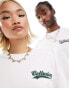 COLLUSION Unisex varsity logo t-shirt in white