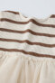 Платье с деталью из полупрозрачной ткани ZARA